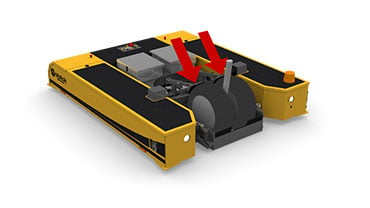 Engaging Procedure 6 - Securing paddles lower down